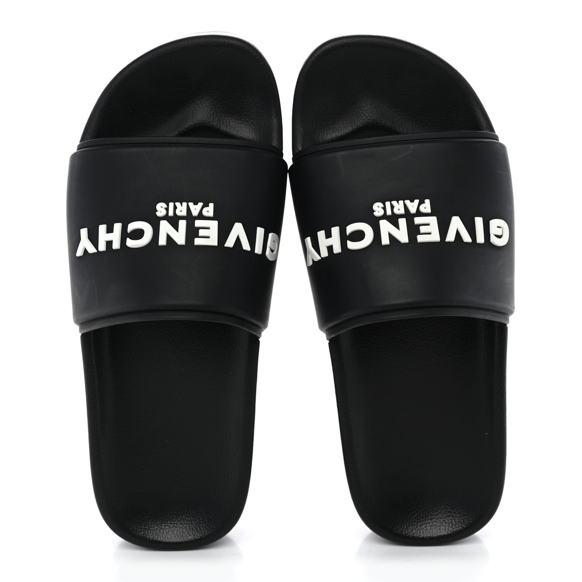Rubber Logo Platform Slides 39 Black