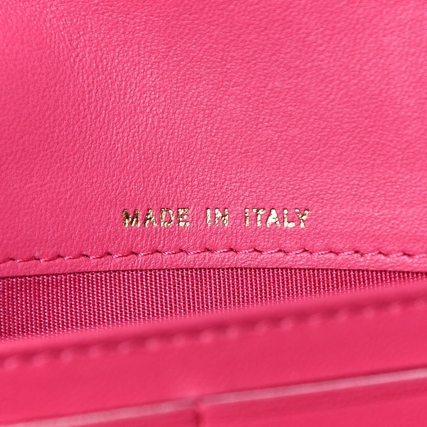 Lambskin Quilted Boy Flap Wallet Fuchsia