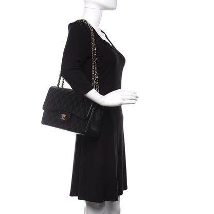 Chanel Lambskin Quilted Jumbo Double Flap Black 2 of 12