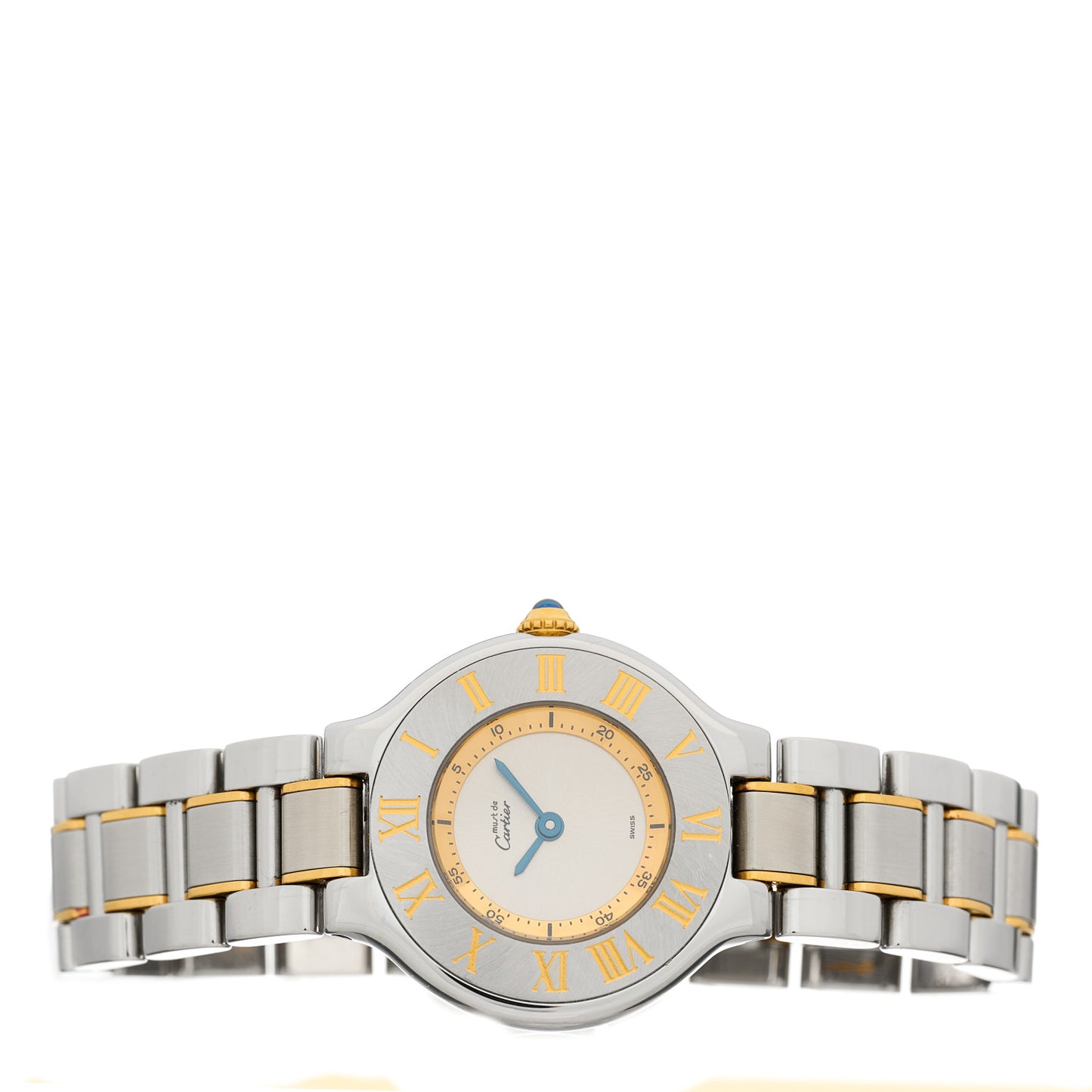 Stainless Steel 18K Yellow Gold 28mm Must de 21 Quartz Watch