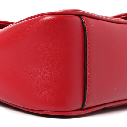 Gucci Calfskin Matelasse Small GG Marmont Shoulder Bag Hibiscus Red 9 of 10