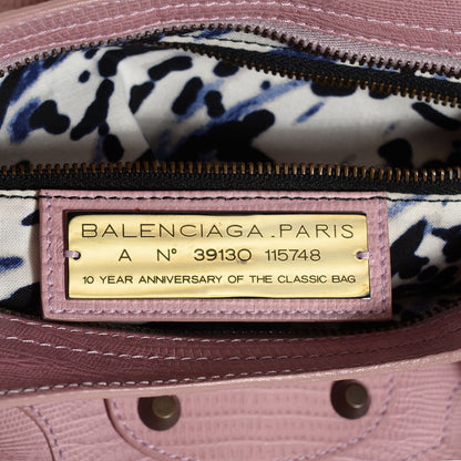 Balenciaga Agneau Classic Hardware Lizard Embossed City Parme 7 of 12