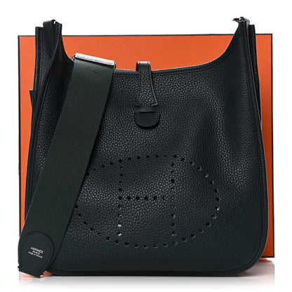 Hermes Taurillon Clemence Evelyne III PM Vert Cypress 9 of 9