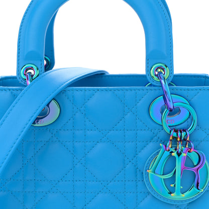 Christian Dior Lambskin Cannage Small Lady Dior Bright Blue 8 of 11