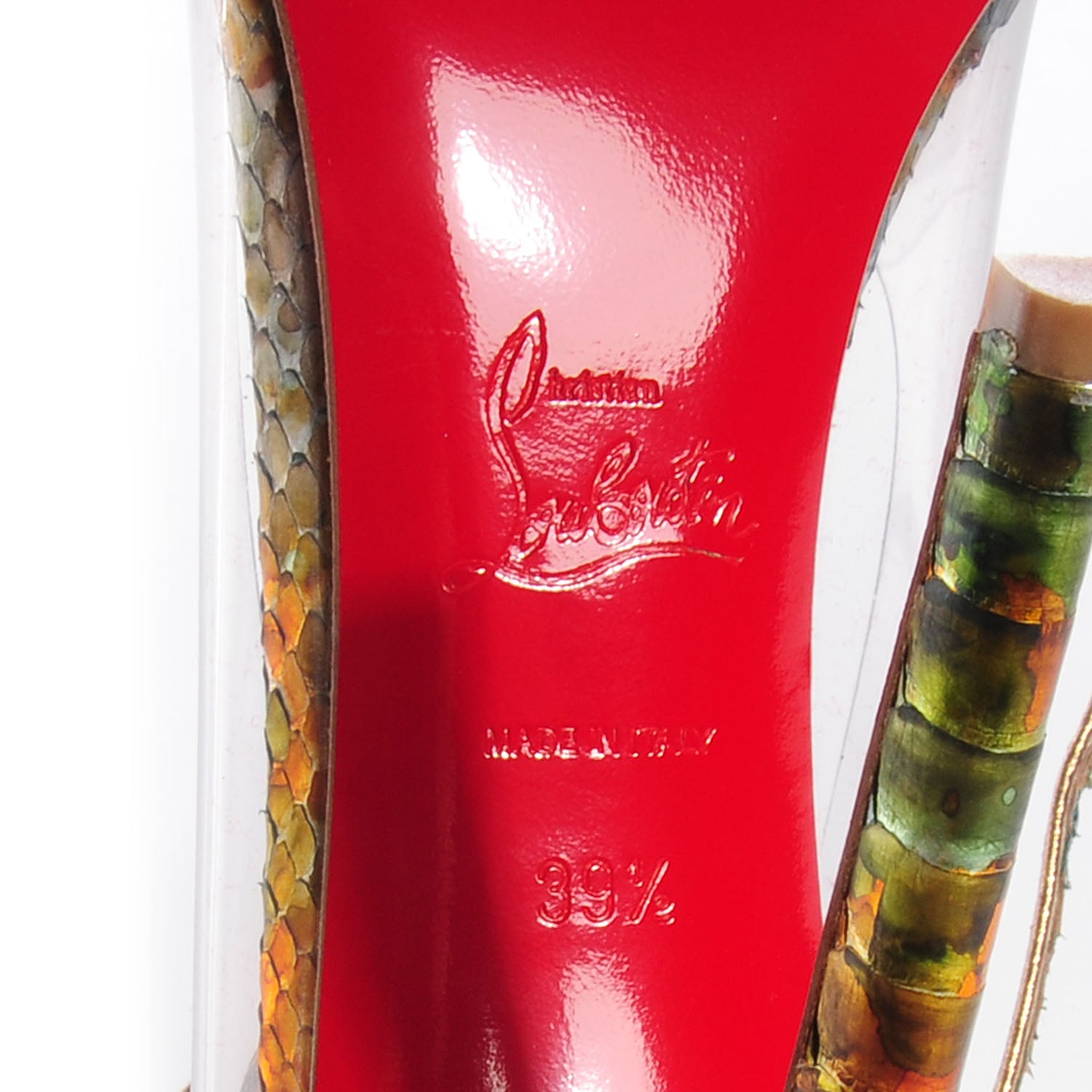 Christian Louboutin Python Bis Un Bout 120 Pumps 39.5 Multicolor 6 of 7