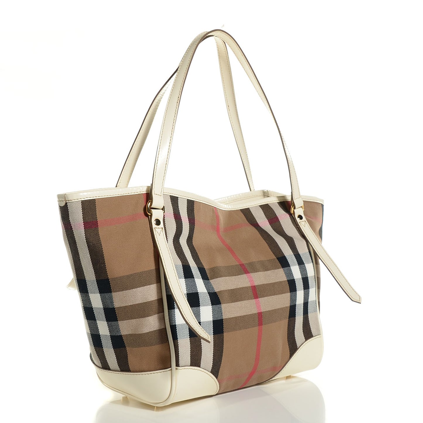 House Check Small Canterbury Tote White