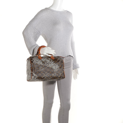 Louis Vuitton Monogram Dentelle Speedy 30 Silver 2 of 7
