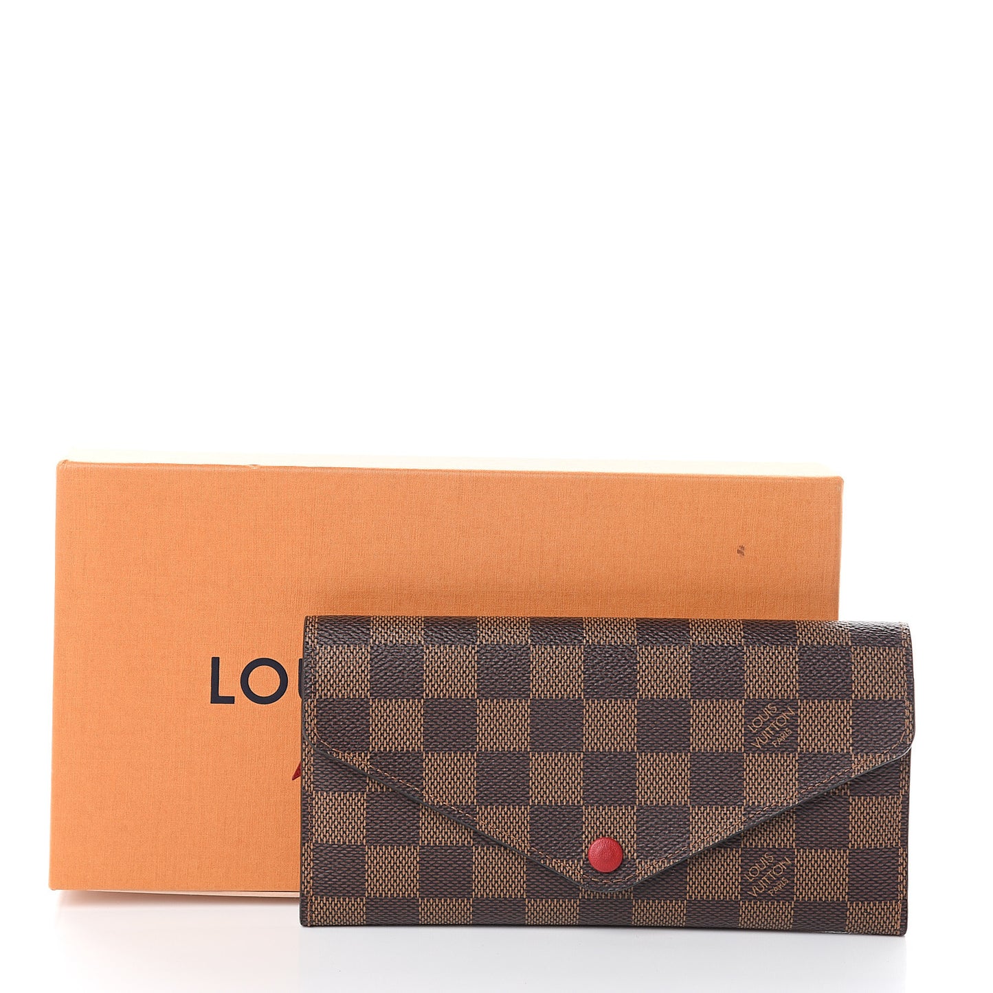 Damier Ebene Josephine Wallet Red