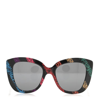 Gucci Acetate Glitter Sunglasses GG0327S Black 2 of 8