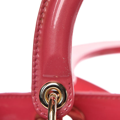 Christian Dior Patent Cannage Medium Lady Dior Pink 8 of 30