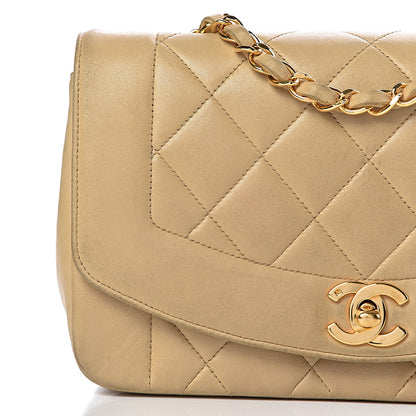 Chanel Lambskin Quilted Small Flap Beige 14 of 26
