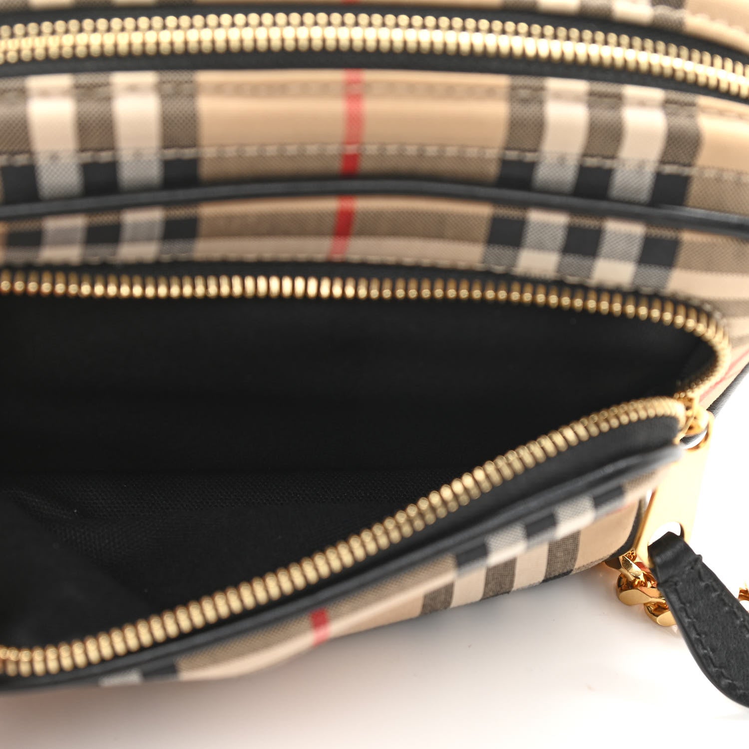 Burberry Calfskin Vintage Check Camera Bag Archive Beige 6 of 12