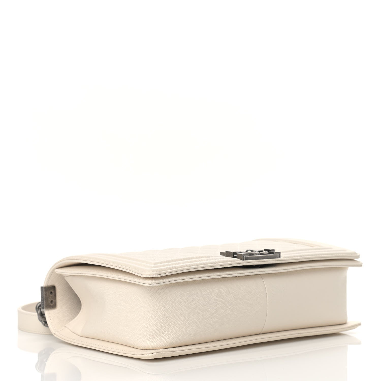 Chanel Caviar Quilted New Medium Boy Flap Ivory 4 of 9