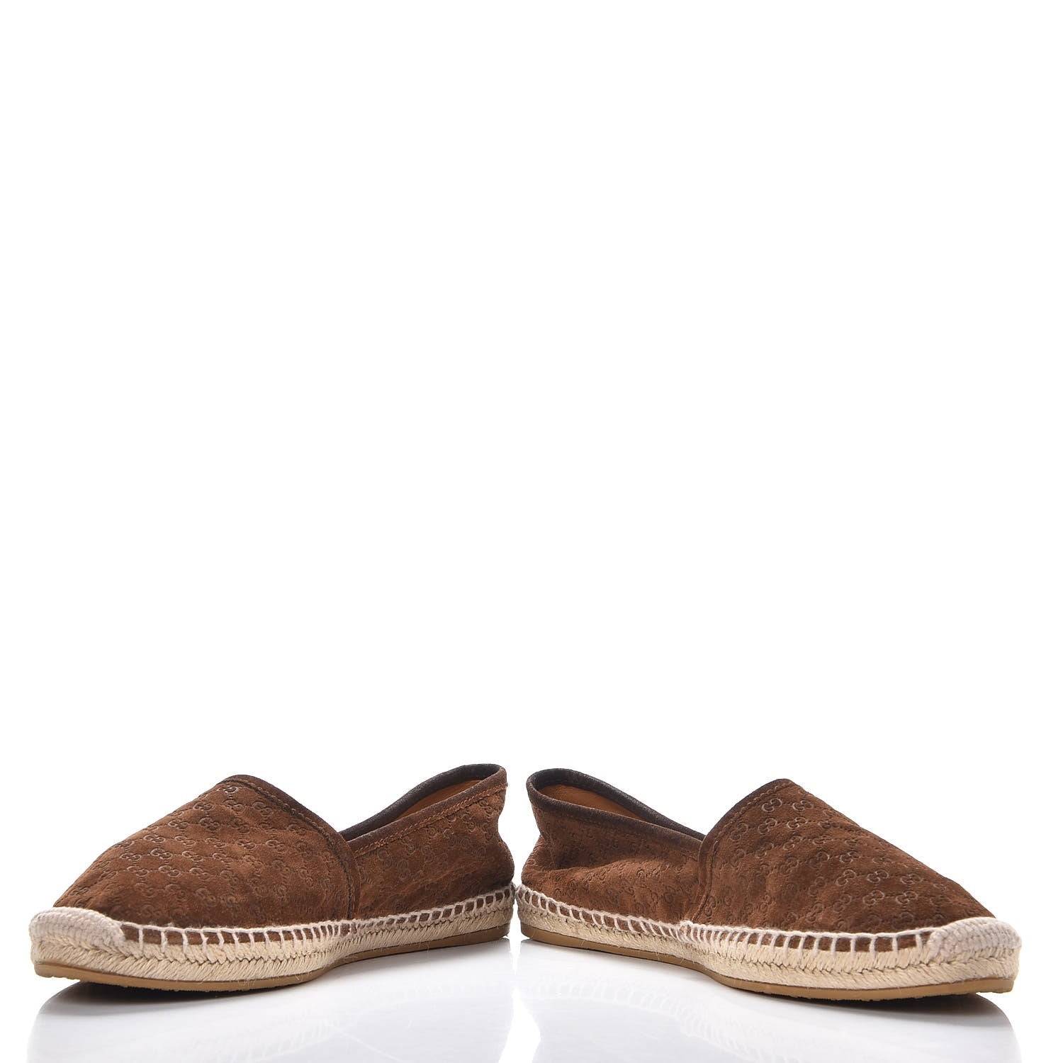 Gucci Suede Microguccissima Espadrilles 39.5 Nut Brown 6 of 11
