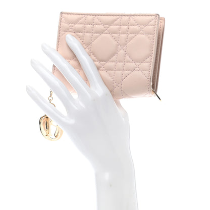 Christian Dior Lambskin Cannage Lady Dior Eden Wallet Light Pink 2 of 9