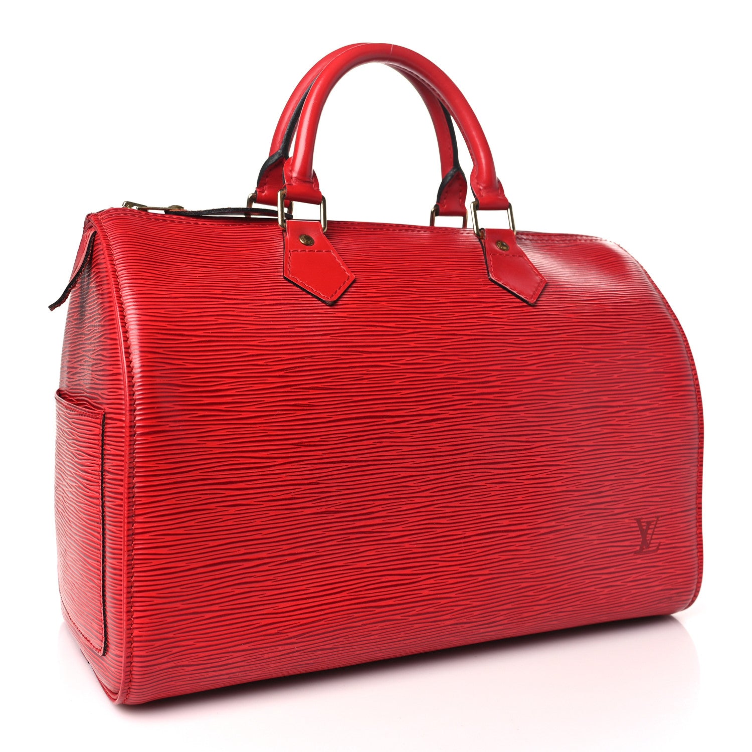 Louis Vuitton Epi Speedy 30 Castillan Red 3 of 10