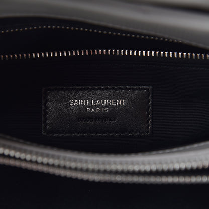 Saint Laurent Calfskin Y Quilted Monogram Medium Loulou Chain Satchel Light Gray 7 of 17