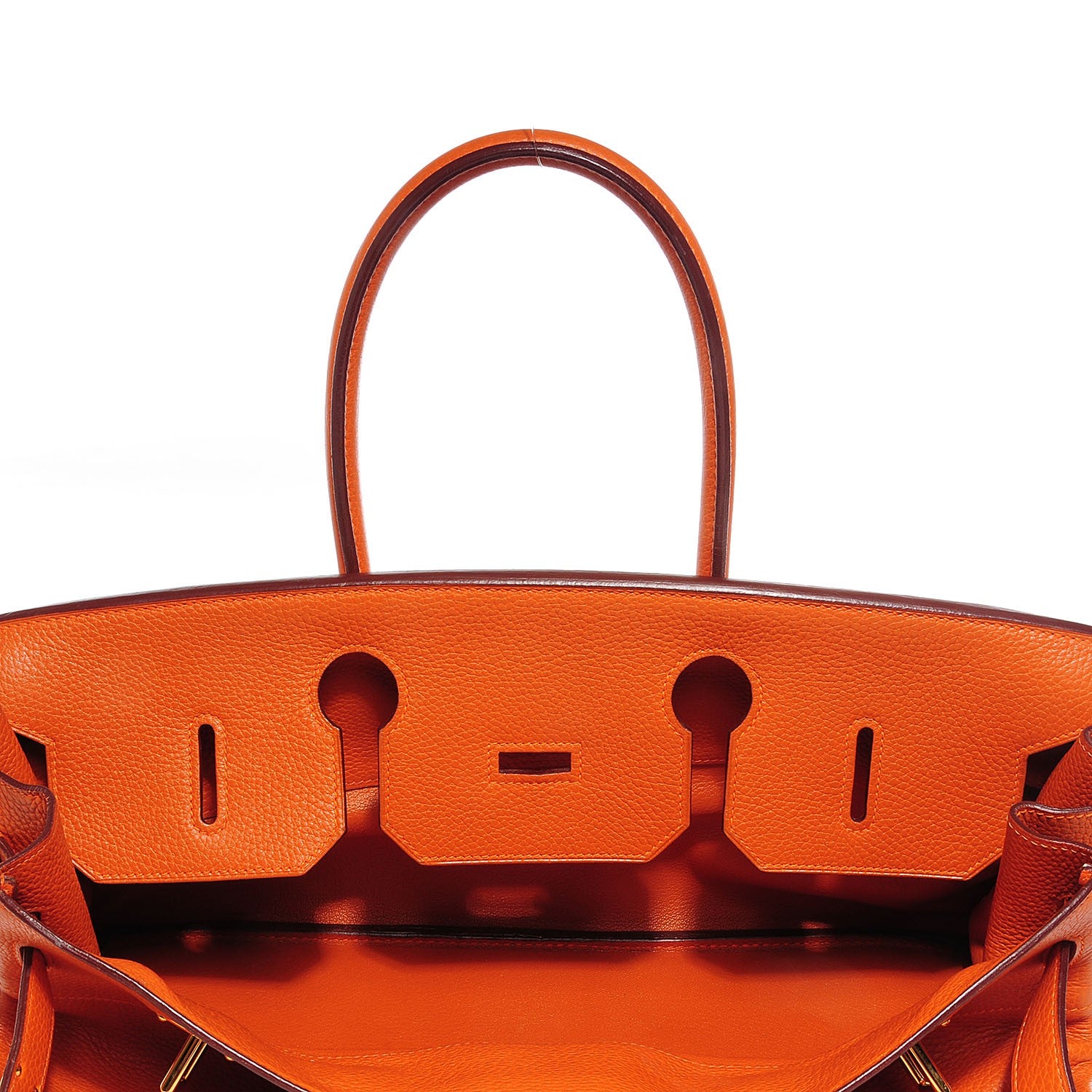 Hermes Taurillon Clemence JPG Birkin 42 Orange 16 of 17