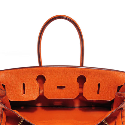 Hermes Taurillon Clemence JPG Birkin 42 Orange 16 of 17