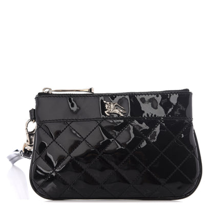 Burberry Patent Quilted Wristlet Black 1 of 7