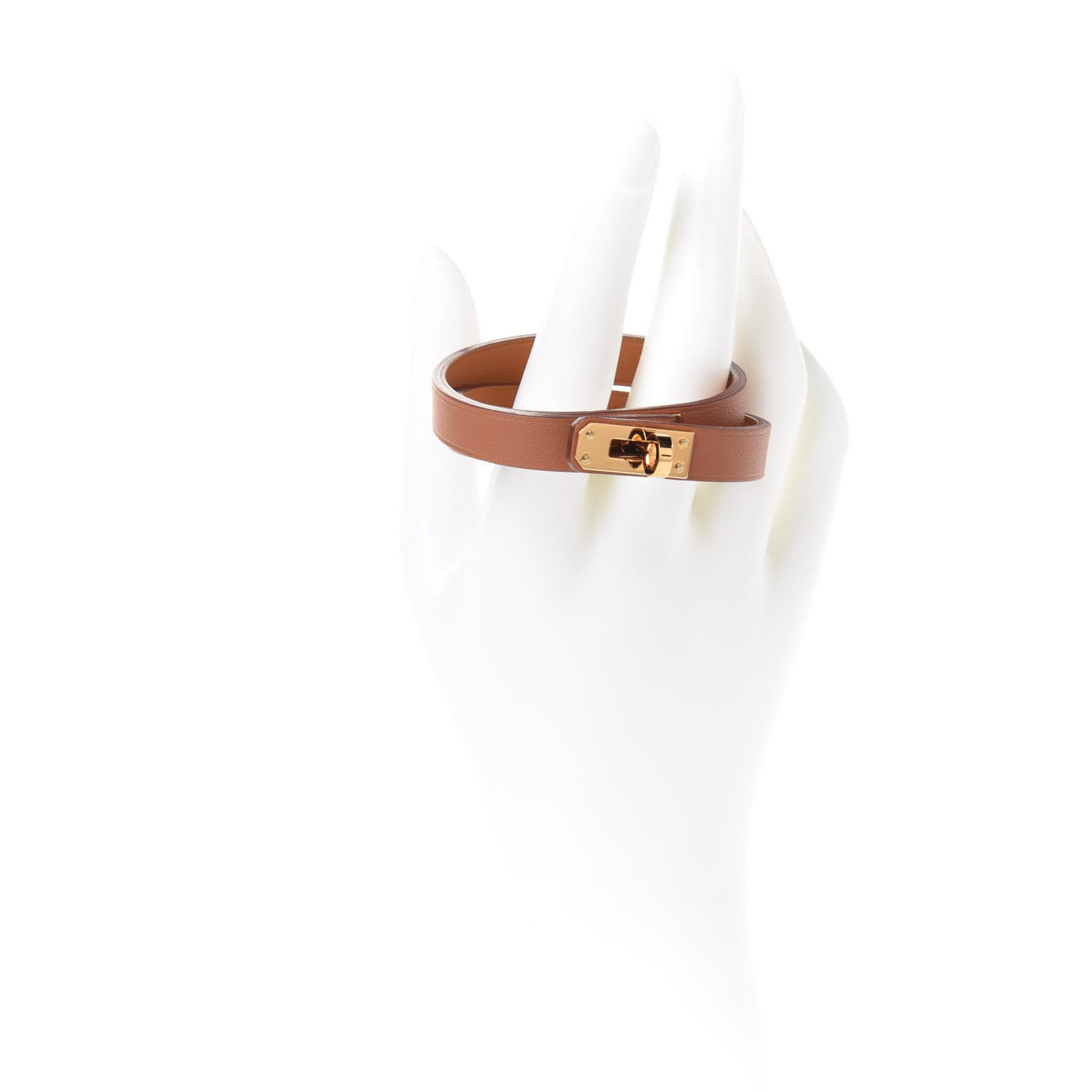 Hermes Swift Kelly Double Tour Bracelet T2 Gold 2 of 8