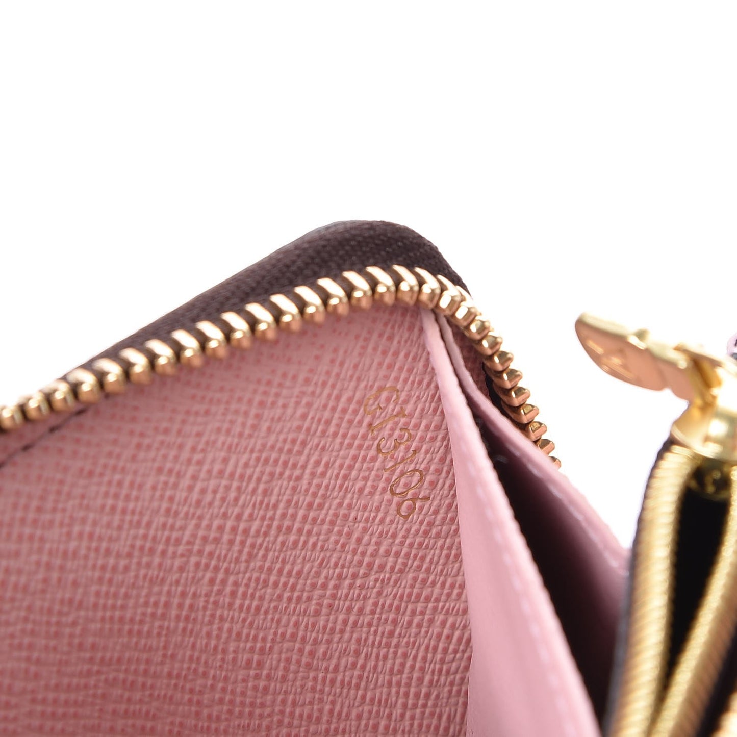Damier Ebene Clemence Wallet Rose Ballerine