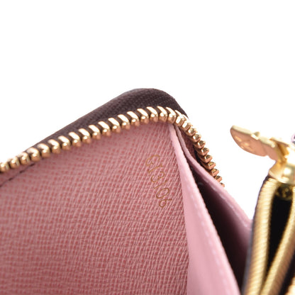 Louis Vuitton Damier Ebene Clemence Wallet Rose Ballerine 7 of 7