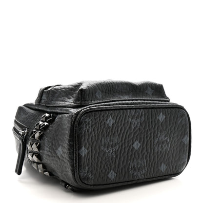 MCM Visetos Side Stud Mini Stark Backpack Black 4 of 14