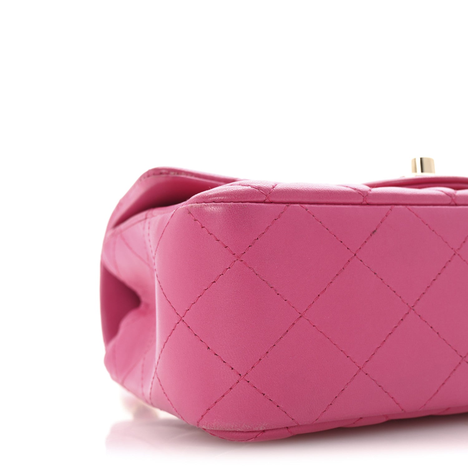 Chanel Lambskin Quilted Mini Rectangular Flap Fuchsia 9 of 11