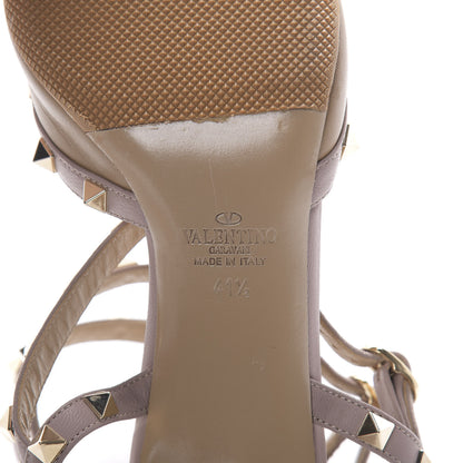 Valentino Garavani Calfskin Nappa Rockstud Ankle Strap 65mm Pumps 41.5 Alpaca Poudre 7 of 16