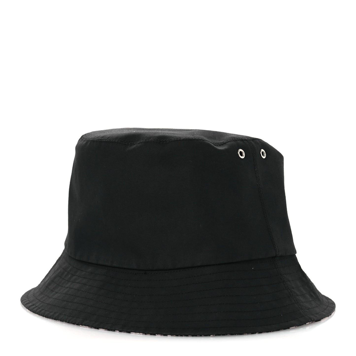 Polyester Cotton Oblique Teddy-D Brim Bucket Hat 58 Black