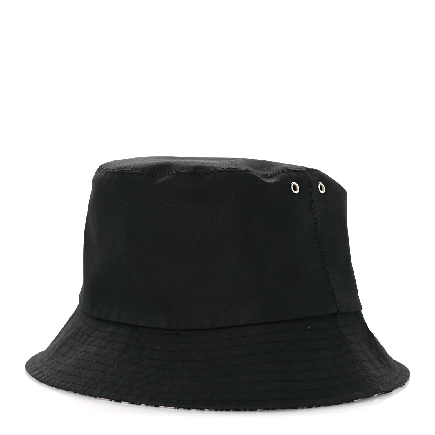 Christian Dior Polyester Cotton Oblique Teddy-D Brim Bucket Hat 58 Black 3 of 9