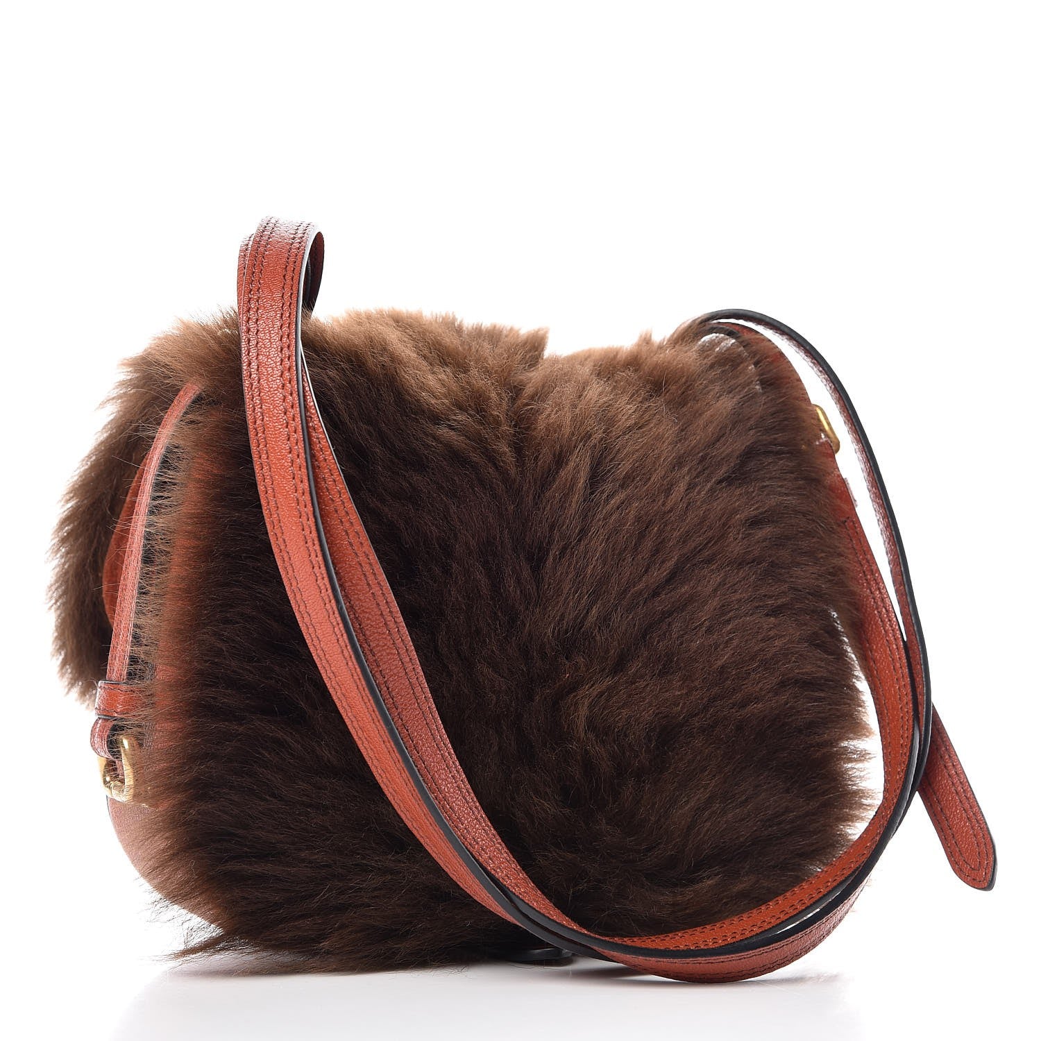 Miu Miu Madras Sheepskin Dahlia Bruciato Ruggine 3 of 9
