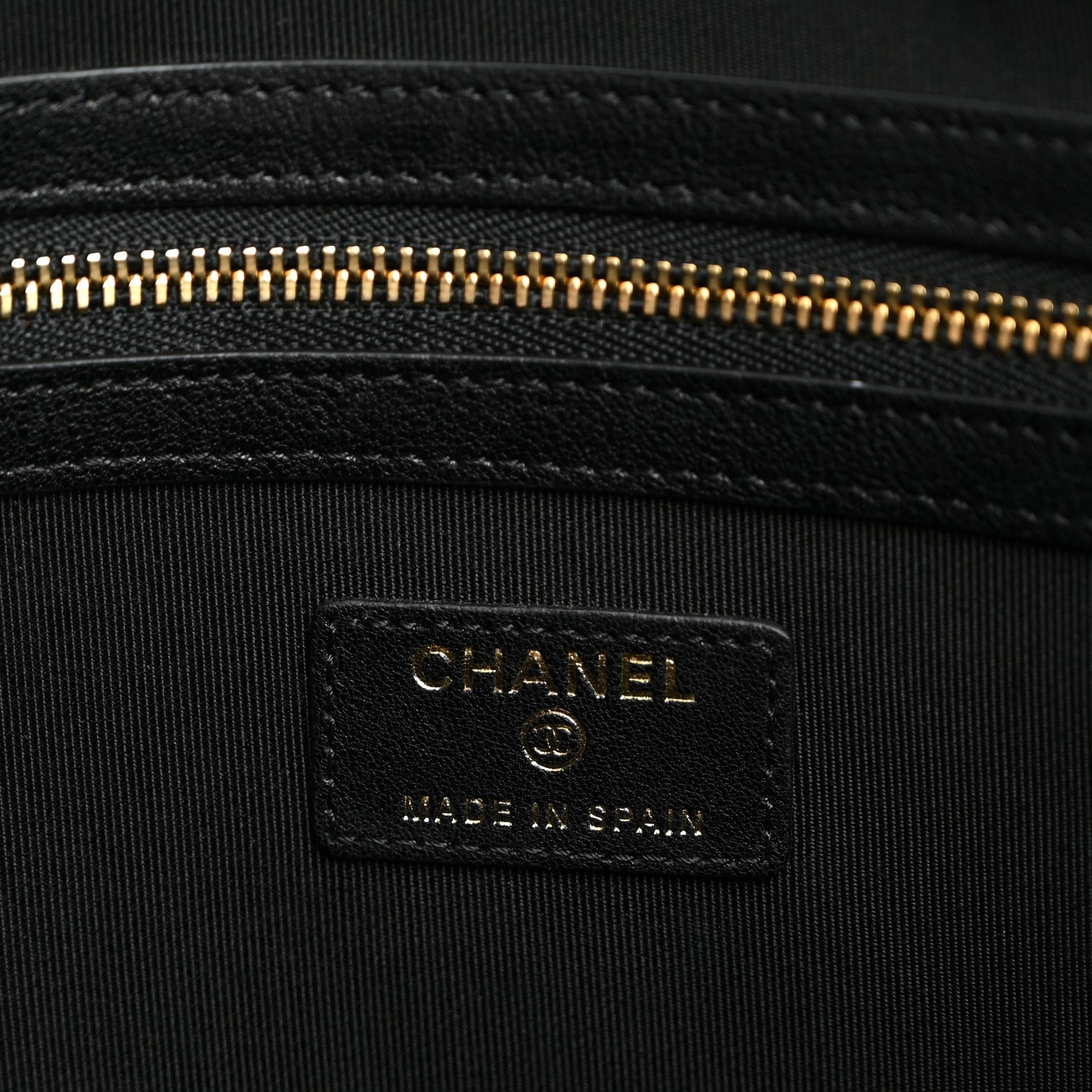 Chanel Lambskin Quilted Large Cosmetic Case Black 6 of 11