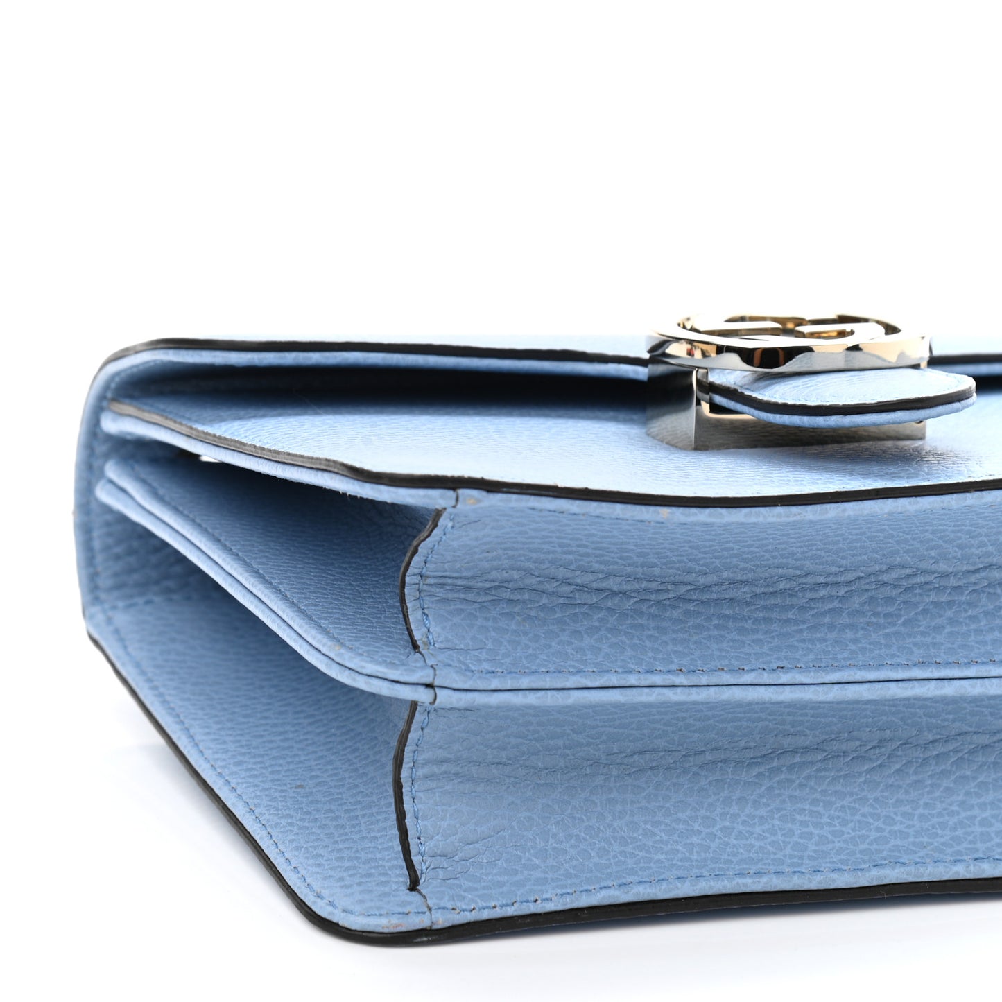 Dollar Calfskin Small Interlocking G Shoulder Bag Mineral Blue