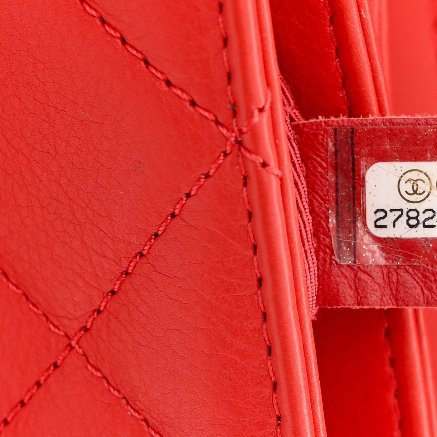 Calfskin Quilted Metal Small Top Handle Envelope Flap Red