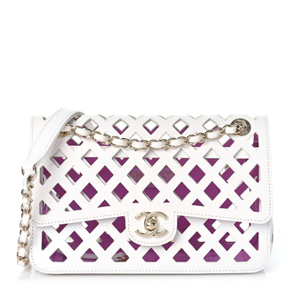Chanel Lambskin Small Sea Through Flap White Multicolor 3 of 14