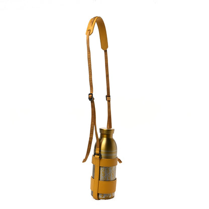 Christian Dior Oblique Stainless Steel Grained Calfskin Aqua Bottle With Shoulder Strap Yellow 2 of 6