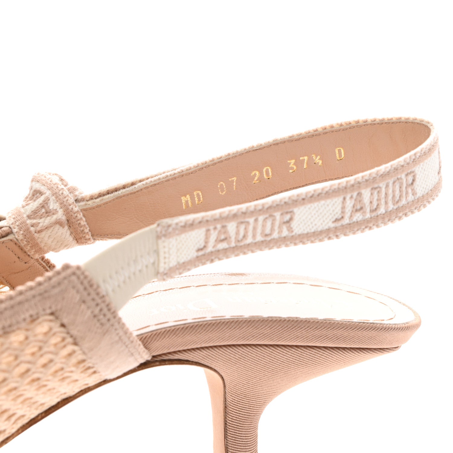Christian Dior Micro Resille Ribbon J'Adior Slingback 65mm Pumps 37.5 Nude 8 of 8