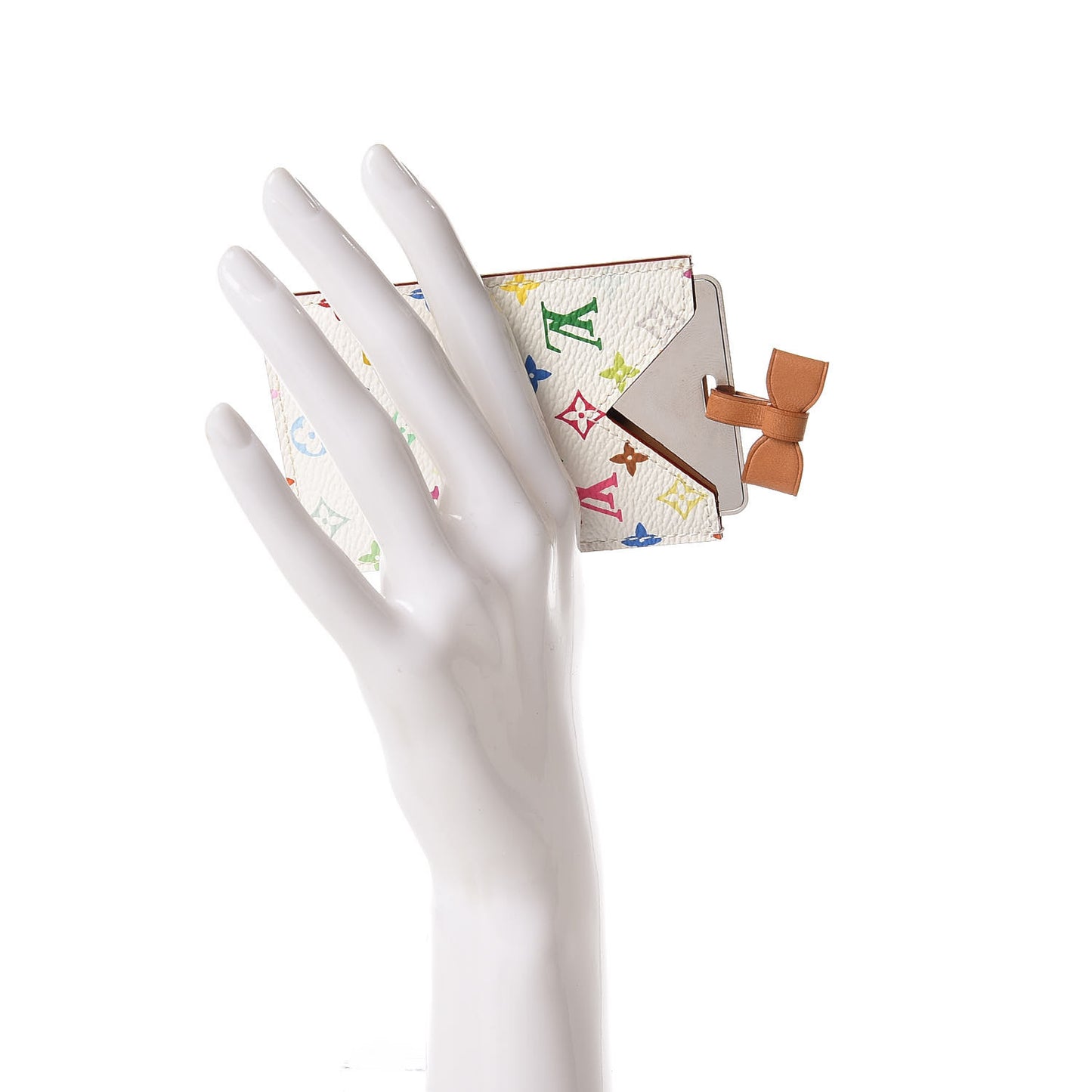 Monogram Multicolor Mirror and Case Pouch White