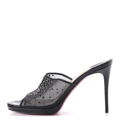 Christian Louboutin Rete Nappa Specchio Violas 100 Mule 36 Black 1 of 7