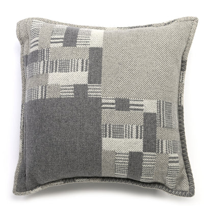 Hermes Wool Cashmere Avalon Paper Block Pillow Gris Acier 4 of 6