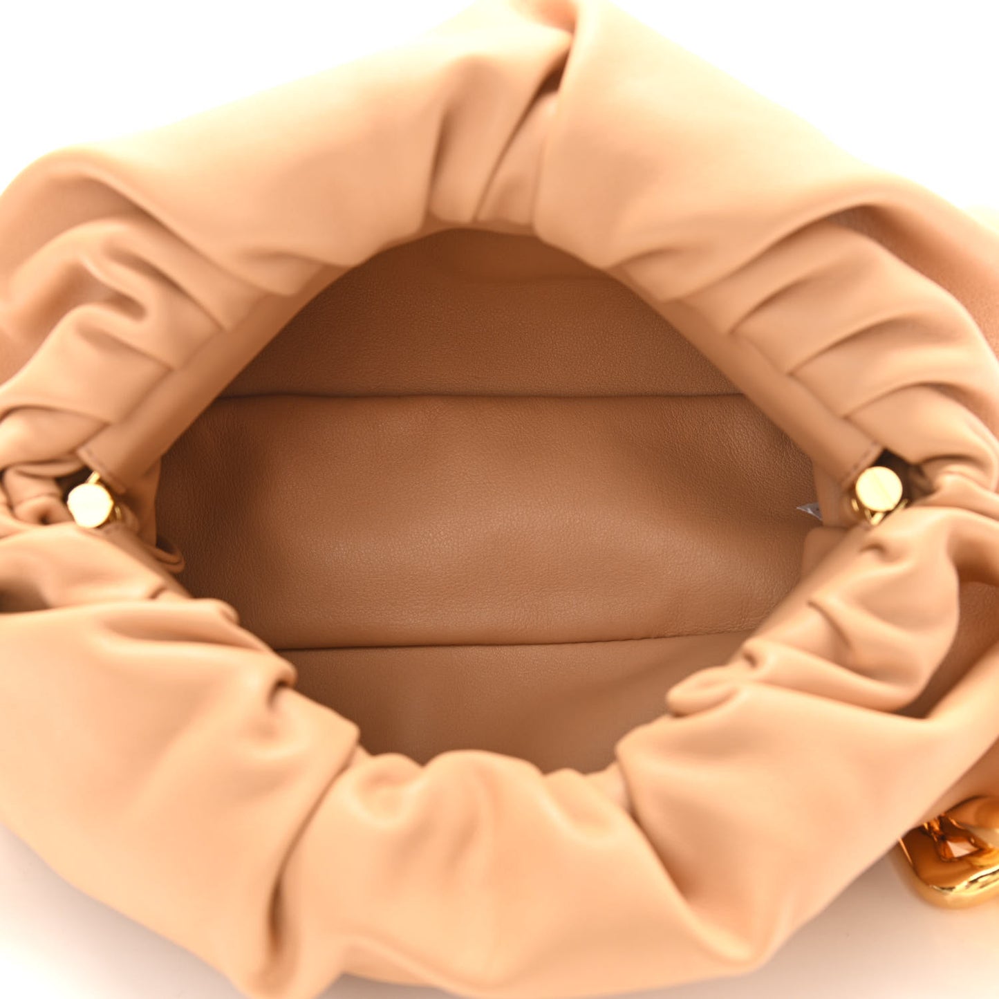Calfskin Teen Chain Pouch Almond