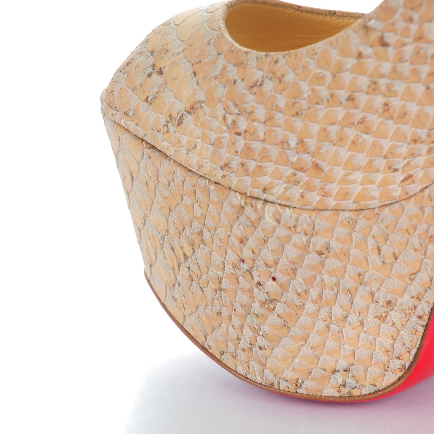 Cork Python Embossed Jamie 160 Pumps 37.5 Beige