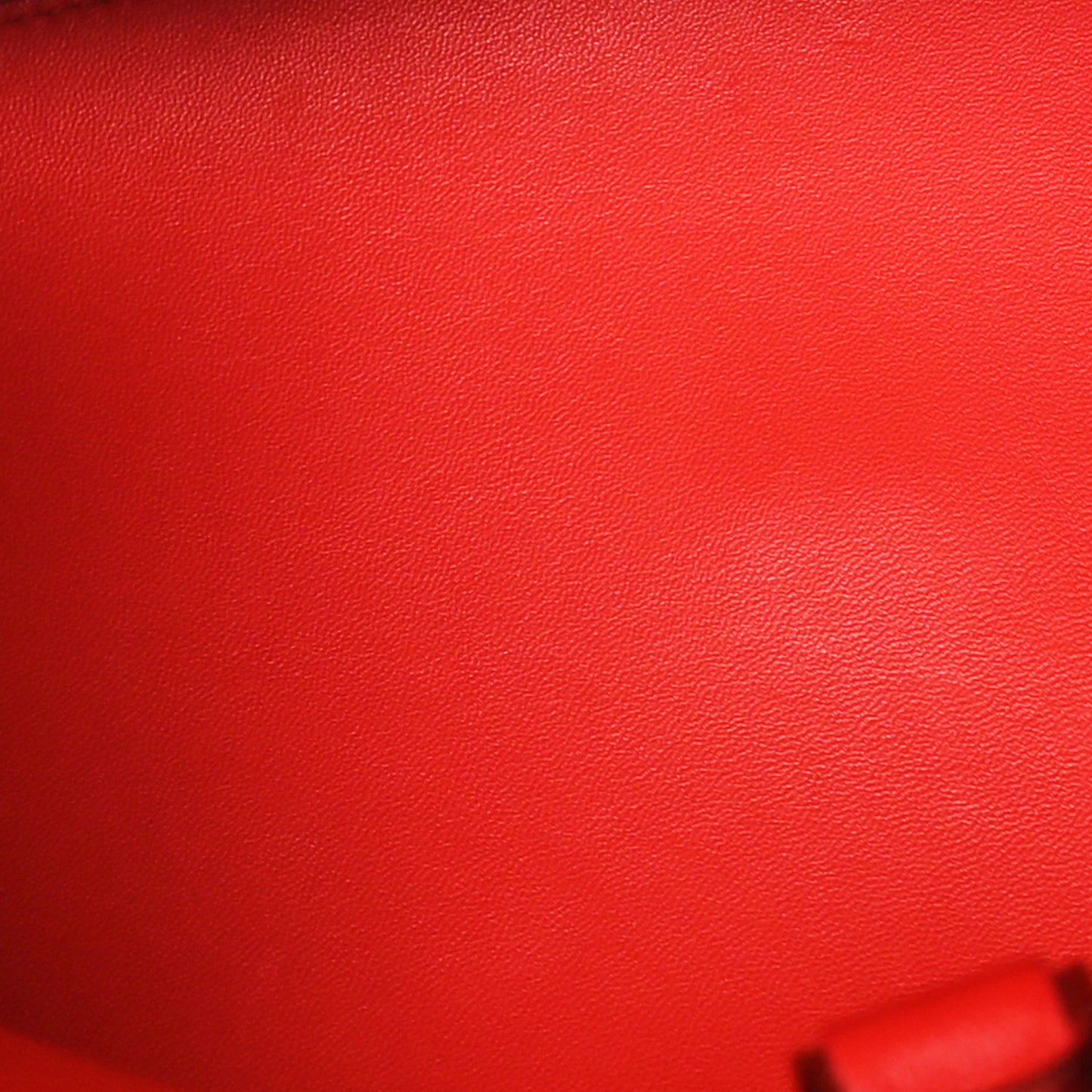 Natural Grain Calfskin Medium Hug Bag Flame Red