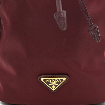 Prada Nylon Vela Drawstring Wristlet Pouch Bordeaux 8 of 10