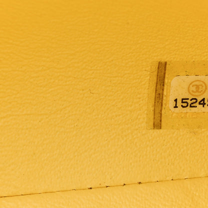 Chanel Lambskin Quilted Clutch with Chain Flap Yellow 7 of 11