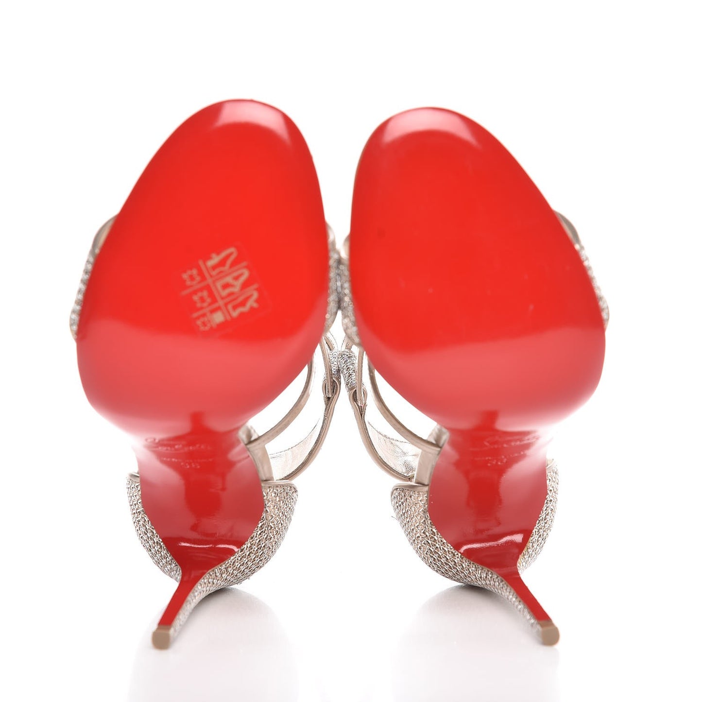 Glitter Mesh Choca 100 Sandals 36 Colombe