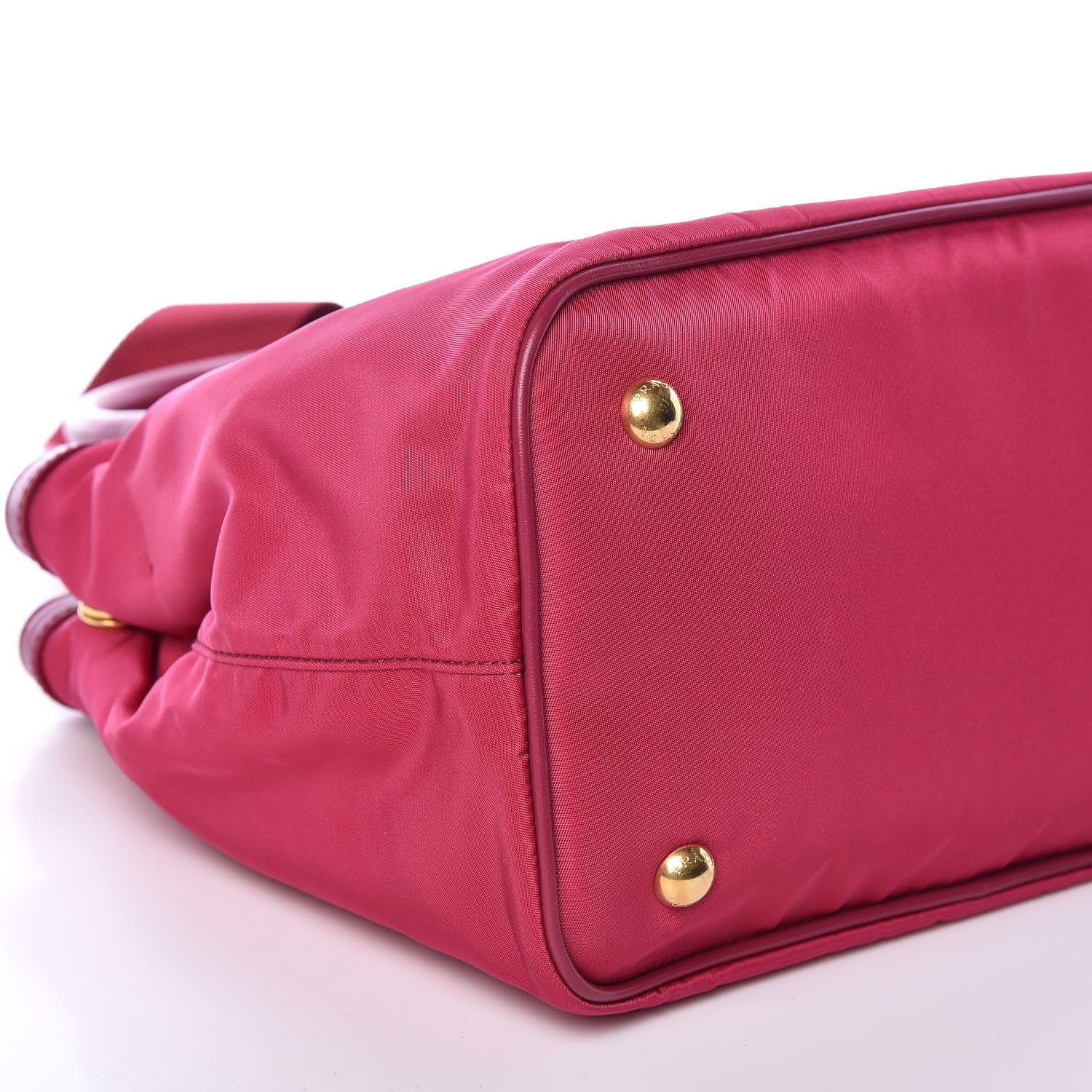 Prada Tessuto Nylon Soft Calf Small Tote Ibisco 5 of 10