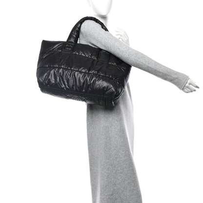 Chanel Lambskin Quilted Large Coco Cocoon Reversible Tote Black 2 of 18